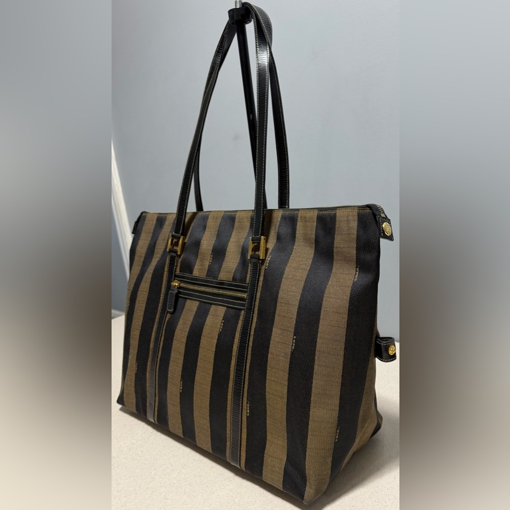 Fendi Pequin Zip Large Tote Bag - Picture 3 of 16